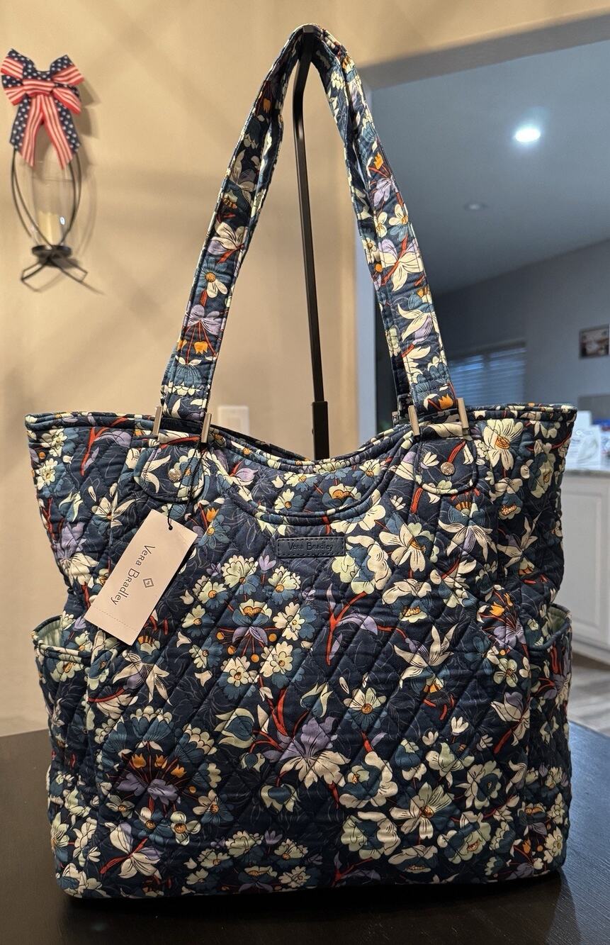 NWT Vera Bradley Large Glenna Floral Bursts Tote Bag